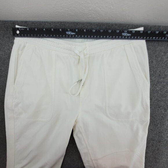 Athleta Farallon Jogger Women’s L Tall Ivory Off White w Pockets Joggers Sweats - Picture 10 of 11